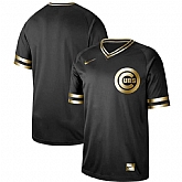 Cubs Blank Black Gold Nike Cooperstown Collection Legend V Neck Jersey Dzhi,baseball caps,new era cap wholesale,wholesale hats